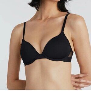 NWT Pepper Zero Gap Lift Up Bra Size 36B In Black - MSRP $65